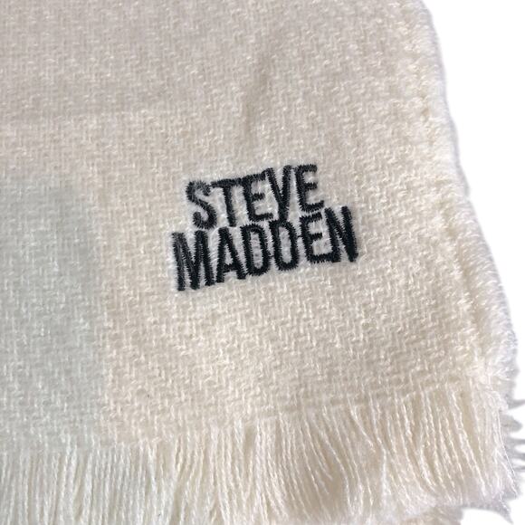 NWT Steve Madden Fringe Logo Scarf 76 x 13 - Picture 3 of 5
